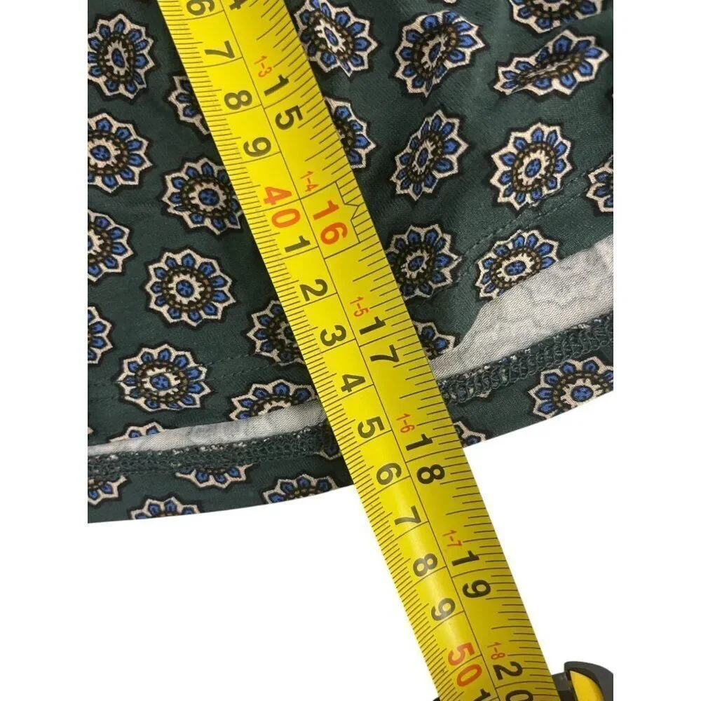 Boden Womens Mini wrap Skirt UK 14 US 10 Green Floral Jersey Pull On R0281 NWT